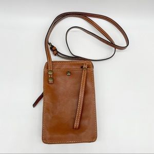 Patricia Nash Tan Marinella Small Leather Cross